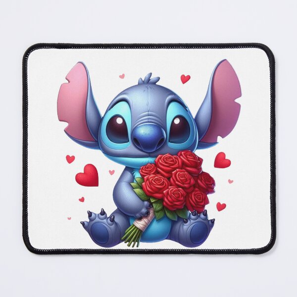 Item preview, Cute Blue Alien With Roses – Adorable Love & Romance Illustration designed and sold by Zebaiche.