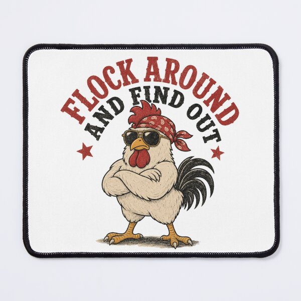 Item preview, Funny Flock Around and Find Out Rooster designed and sold by OverThunk.