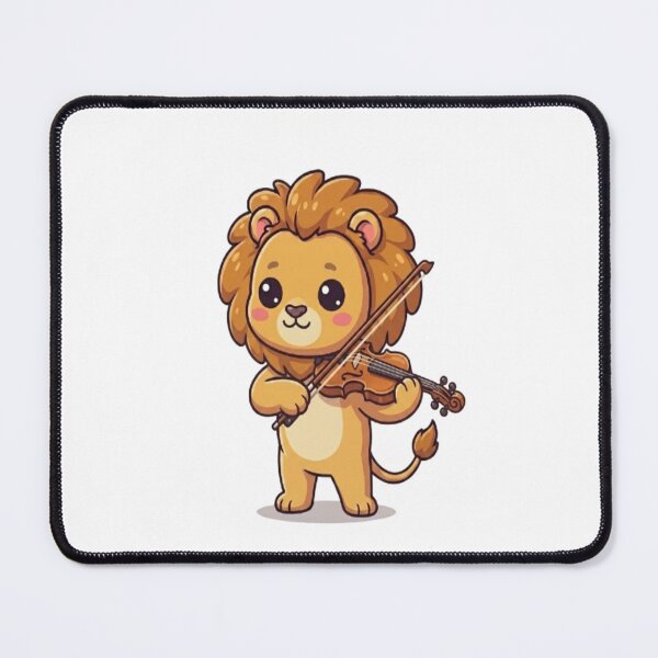 Item preview, Cute Lion Playing Violin Instrument designed and sold by Ella_Sketch.
