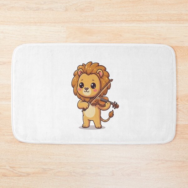 Item preview, Cute Lion Playing Violin Instrument designed and sold by Ella_Sketch.