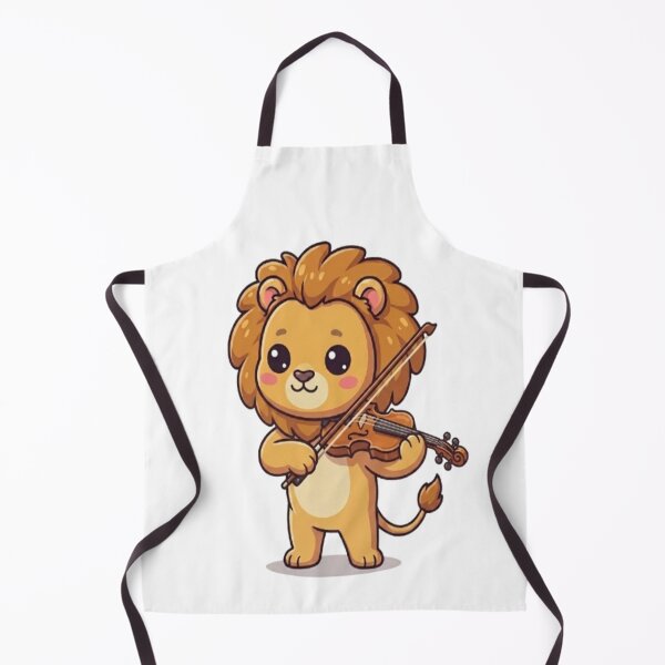 Item preview, Cute Lion Playing Violin Instrument designed and sold by Ella_Sketch.
