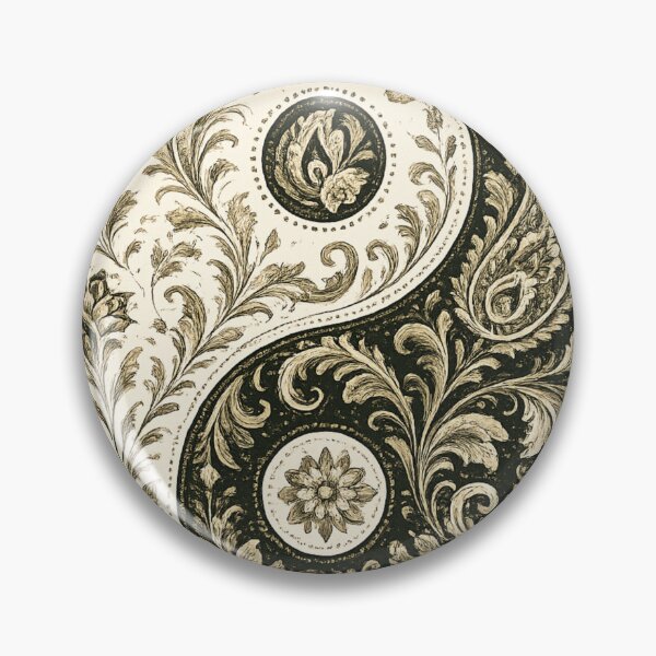 Item preview, Vintage Botanical Paisley Yin Yang designed and sold by rimmatv.