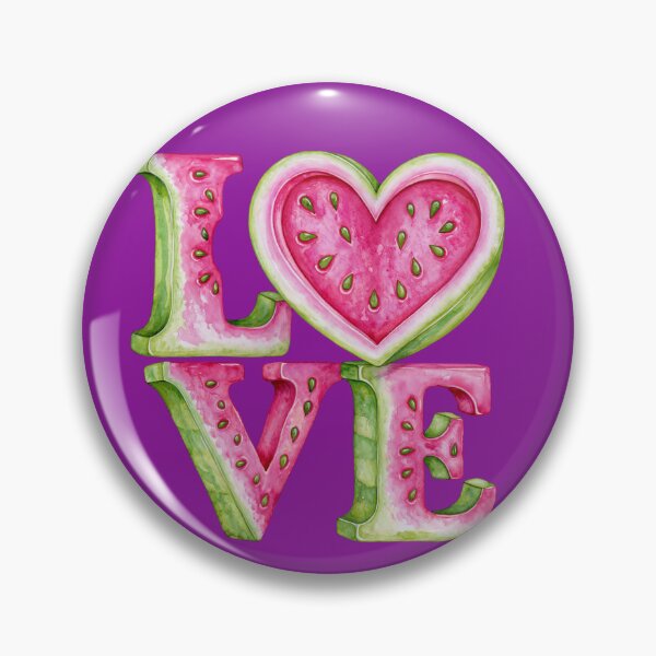 Item preview, I Love Watermelon Fruit Typography Design | Cute Summer Cottagecore Aesthetic Watercolor Heart Shirt designed and sold by Anastasiia Yurevych.
