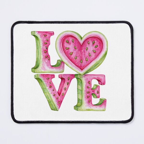 Item preview, I Love Watermelon Fruit Typography Design | Cute Summer Cottagecore Aesthetic Watercolor Heart Shirt designed and sold by Anastasiia Yurevych.