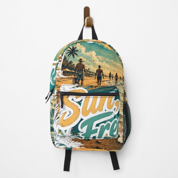 Item preview, Sun, Fun & Freedom Retro Beach Sunset – Vintage Summer Vacation Coastal Design designed and sold by NAJURE.