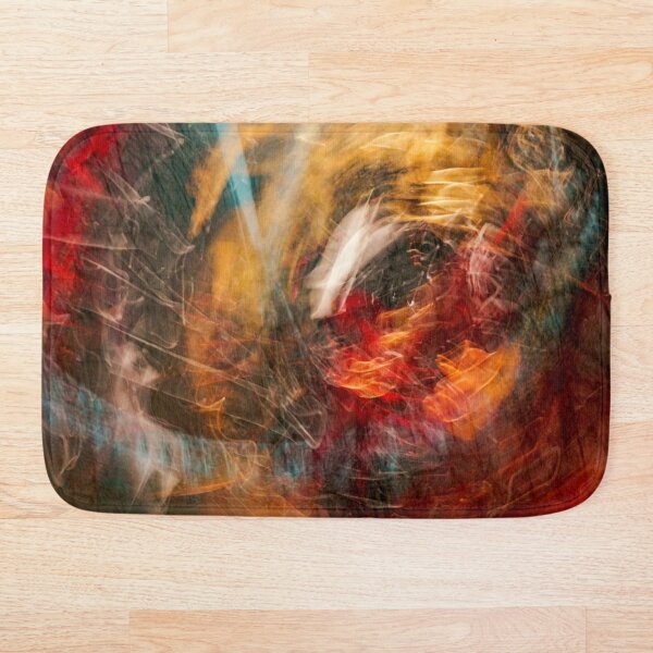 Aperçu de l'œuvre Tourbillon de feu — Art abstrait tourbillonnant rouge et or créée et vendue par BuckaBaby.