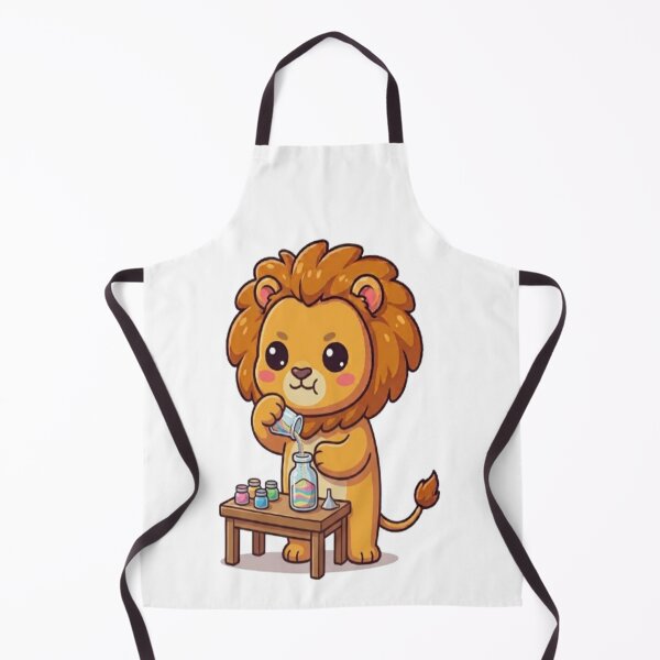 Item preview, Cute Lion Making Sand Art designed and sold by Ella_Sketch.