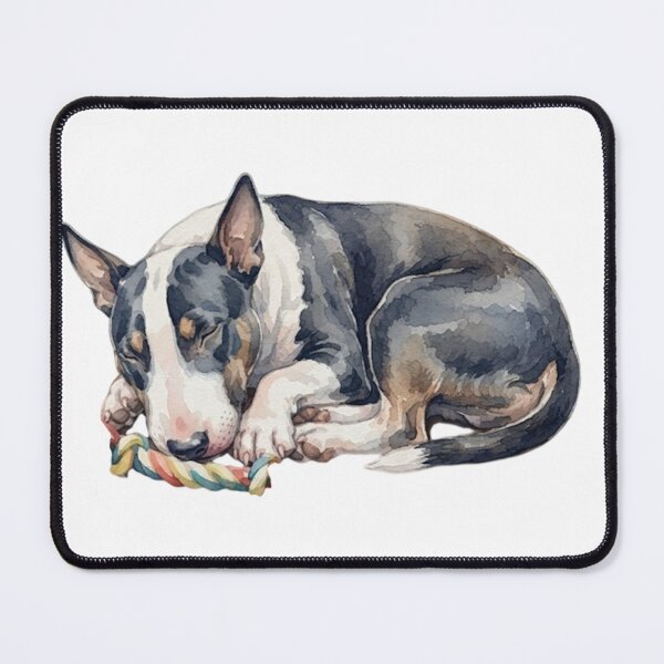 Item preview, Sleeping Watercolor Bull Terrier designed and sold by TheMagicIcon.