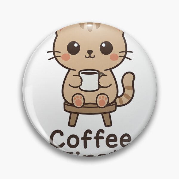 Item preview, Cute Cat Drinking Coffee First designed and sold by ThunderRed.
