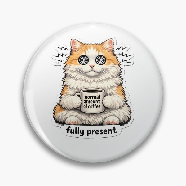 Item preview, Funny Hypnotized Coffee Cat Sticker designed and sold by Spectre Creates.