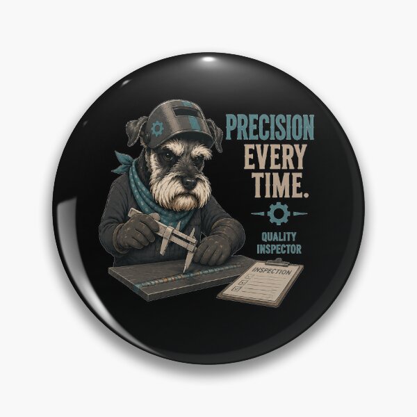 Item preview, Precision Every Time Miniature Schnauzer Quality Inspector Vintage Welding Design designed and sold by RusticMeadow.