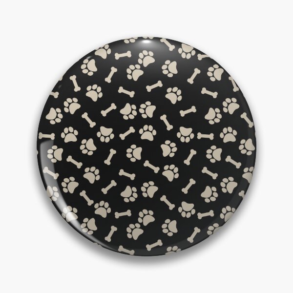 Item preview, Black And Sand Dog Paw And Bone Pattern designed and sold by pattern-archive.