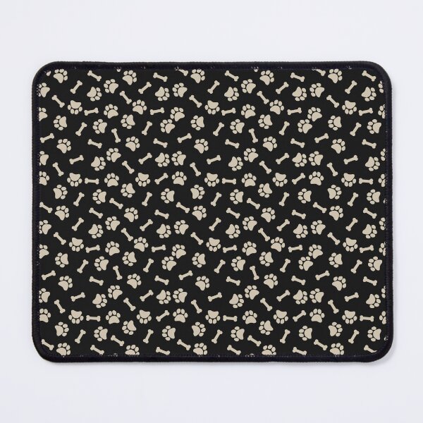 Item preview, Black And Sand Dog Paw And Bone Pattern designed and sold by pattern-archive.