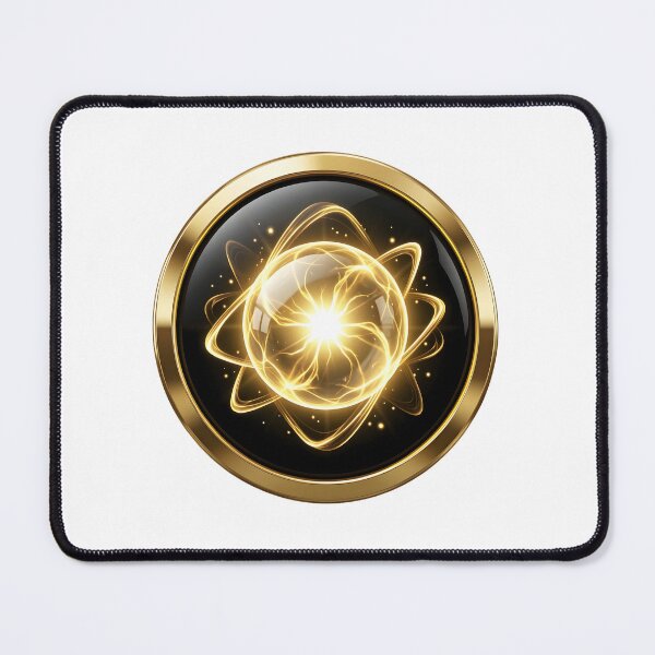 Item preview, Golden Plasma Sphere Luxury Science Symbol designed and sold by simaso.