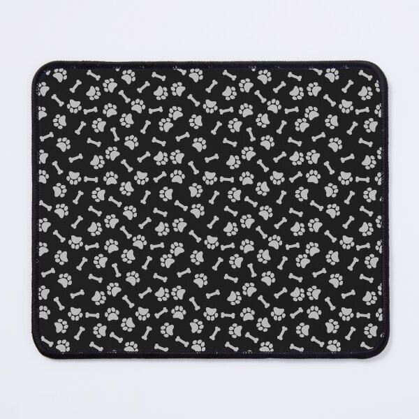 Item preview, Black And Silver Dog Paw And Bone Pattern designed and sold by pattern-archive.