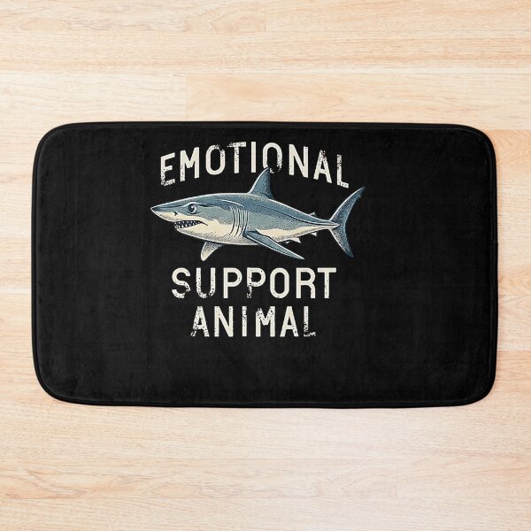 Item preview, Emotional Support Animal Funny Scary Shark Pun Humor Shark designed and sold by weirdcountry.