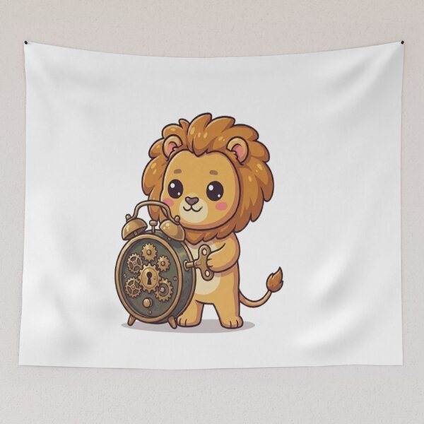 Item preview, Cute Lion Winding Alarm Clock designed and sold by Ella_Sketch.