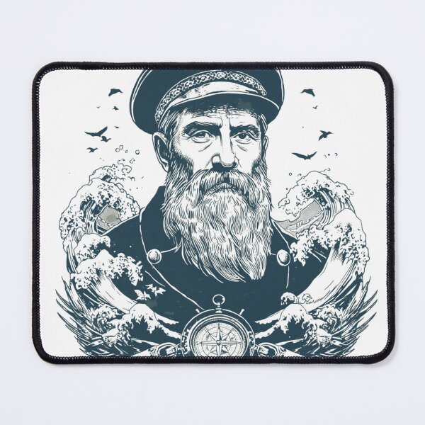 Item preview, Vintage Sea Captain T-Shirt | Nautical Captain Compass Retro Maritime Graphic | Ocean Adventure Sailor Design designed and sold by Vvmd.