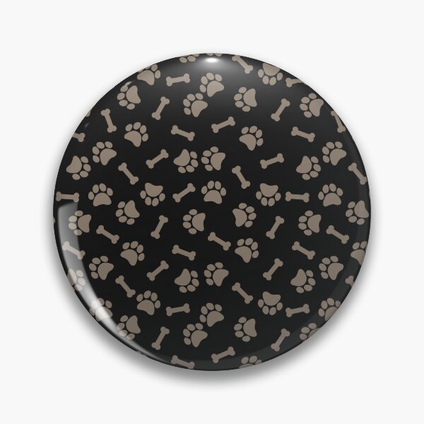 Item preview, Black And Taupe Dog Paw And Bone Pattern designed and sold by pattern-archive.