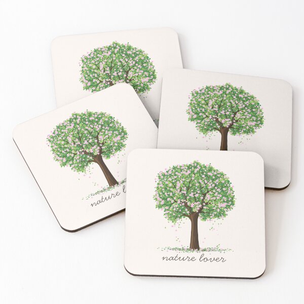 Item preview, Nature Lover | Blooming Spring Tree Watercolor Art Print Sticker & T-Shirt designed and sold by Olive Thread Co..