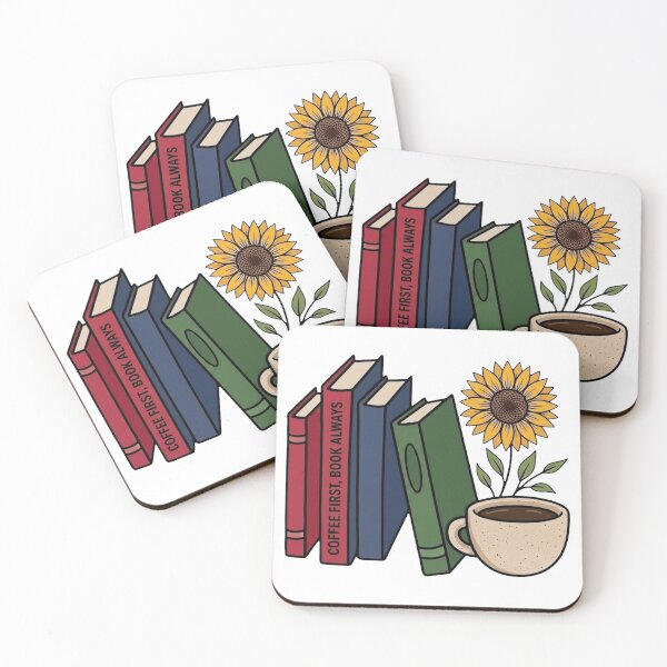 Item preview, Coffee First Book Always | Cozy Reading Cottagecore Books & Coffee Floral Illustration | Book Lover Aesthetic Design designed and sold by TheDigitalArtisianHub.