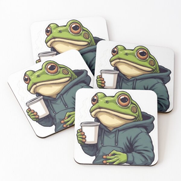 Item preview, Frog With Coffee designed and sold by VelvetDoods.