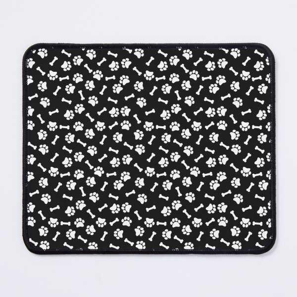 Item preview, Black And White Dog Paw And Bone Pattern designed and sold by pattern-archive.