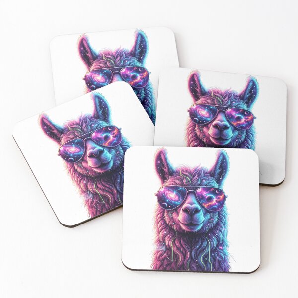 Item preview, CP-001 | Quantum Llama | Neon Cyberpunk Space Animal designed and sold by D4NC1G3R.