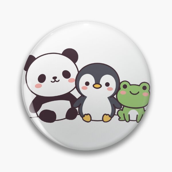 Item preview, Mini Kawaii Zoo Friends Panda Penguin Frog Sticker designed and sold by sillyweas.