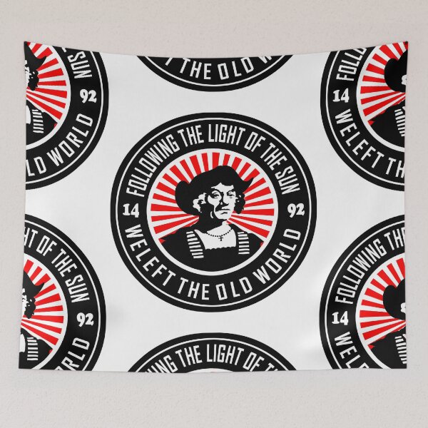Item preview, CHRISTOPHER COLUMBUS BADGE - LEAVE THE OLD WORLD designed and sold by Calgacus.