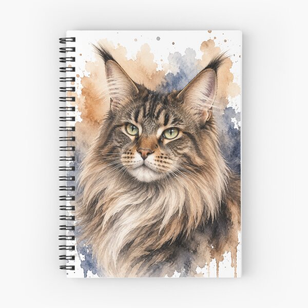 Item preview, Watercolor main coon cat designed and sold by Mikena1996.