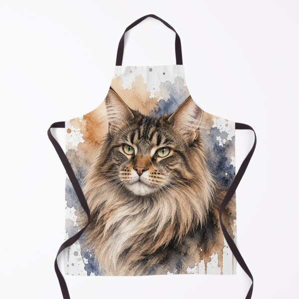 Item preview, Watercolor main coon cat designed and sold by Mikena1996.