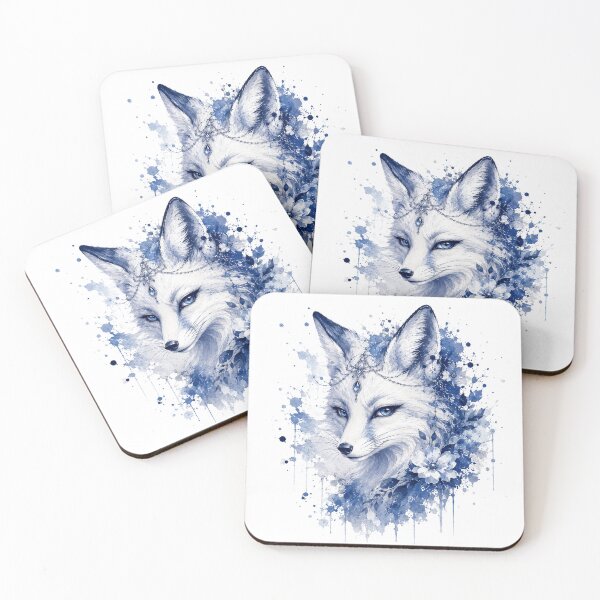 Item preview, Mystical Blue Crystal Fox Art designed and sold by 0606PM.