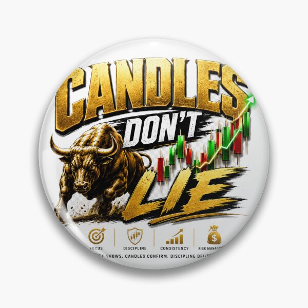 Item preview, Candles Don't Lie | Forex Trading Bull Market Typography designed and sold by PipForgeStudio .