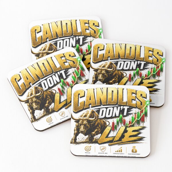 Item preview, Candles Don't Lie | Forex Trading Bull Market Typography designed and sold by PipForgeStudio .