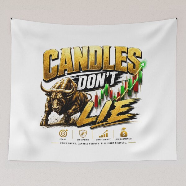 Item preview, Candles Don't Lie | Forex Trading Bull Market Typography designed and sold by PipForgeStudio .