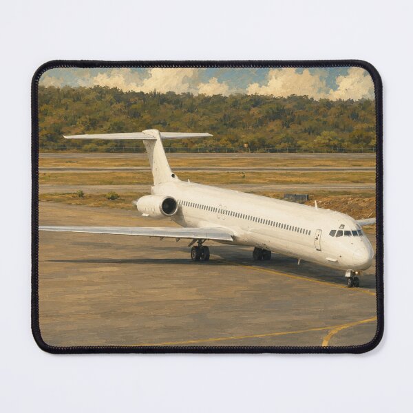Item preview, Classic Trijet Passenger Airliner Taxiing on Airport Taxiway Illustration designed and sold by EMairplanes.