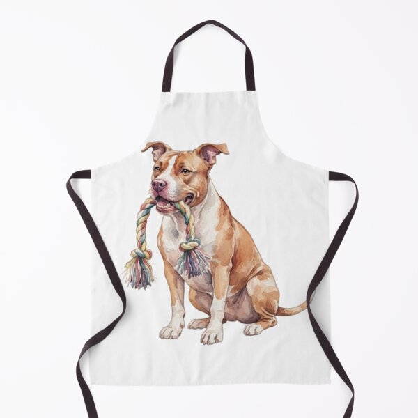 Item preview, Watercolor American Pitbull sitting designed and sold by TheMagicIcon.
