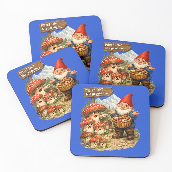 Item preview, Funny Mushroom Picker Gnome – Pilze? Ich? Nie gesehen! Alpine Forest Humor designed and sold by Alpine-Ink.