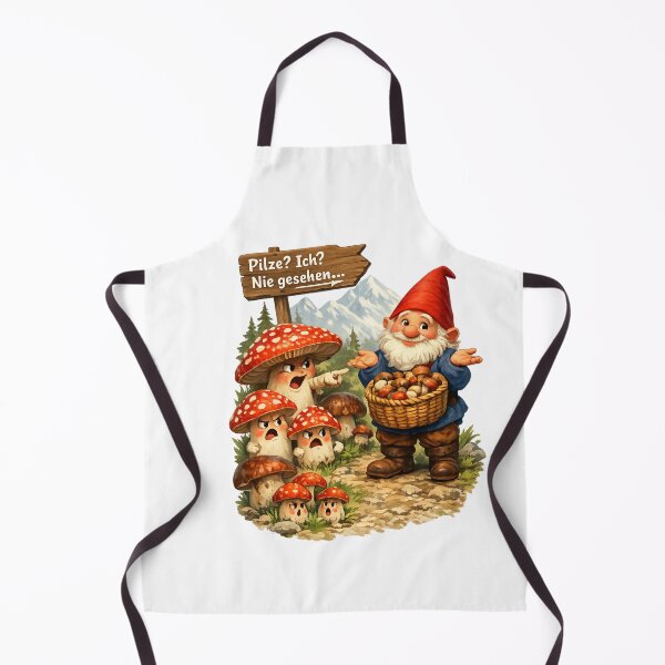 Item preview, Funny Mushroom Picker Gnome – Pilze? Ich? Nie gesehen! Alpine Forest Humor designed and sold by Alpine-Ink.