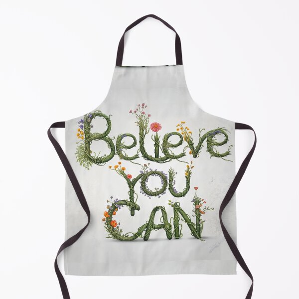 Item preview, Believe You Can — Inspirational Floral Typography of Green Vines and Wildflowers designed and sold by LisaMise.