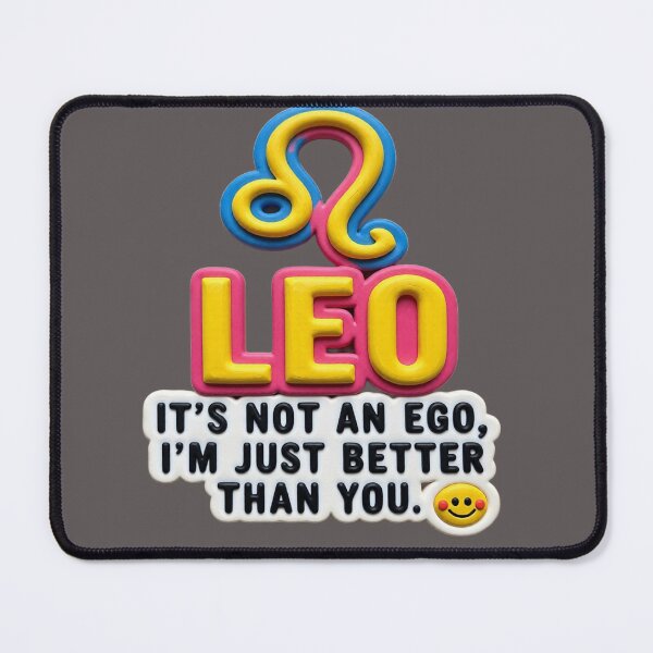 Item preview, leo it's not an ego colorful typographic funny zodiac design designed and sold by SmashingDeals.
