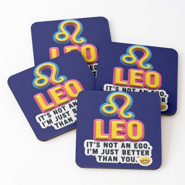Item preview, leo it's not an ego colorful typographic funny zodiac design designed and sold by SmashingDeals.