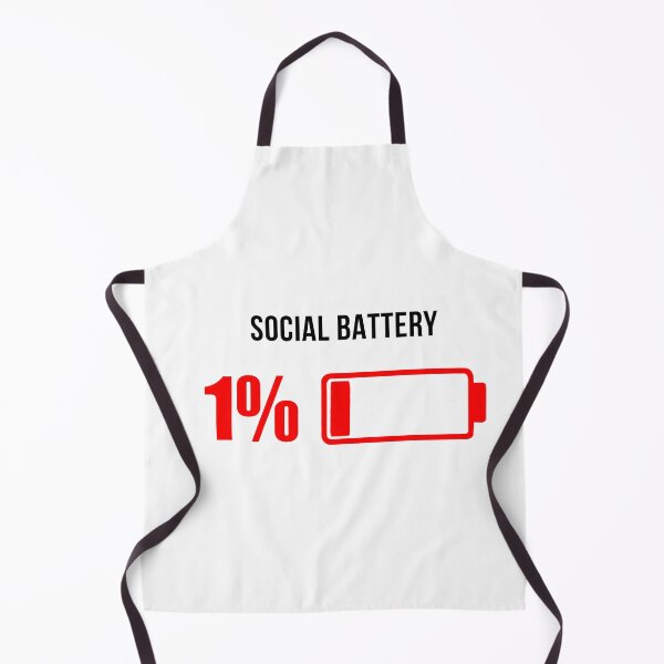 Item preview, Social Battery 1% Funny Introvert Minimalist Design designed and sold by Miss Lotus Studio.