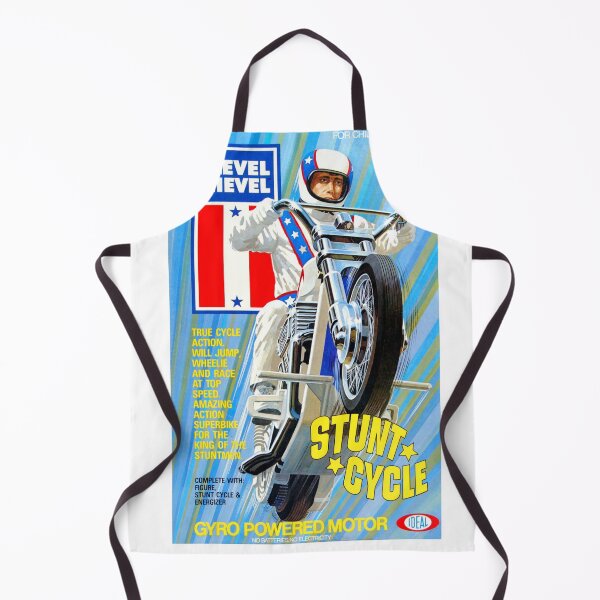 Item preview, Evel Knievel toy box art designed and sold by The Retromotel.