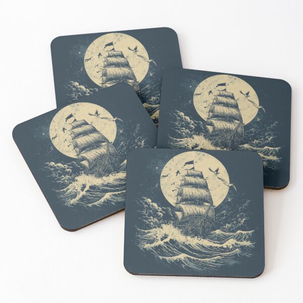 Item preview, Vintage Moonlit Pirate Ship T-Shirt | Sailing Ship Ocean Waves Retro Nautical Graphic | Maritime Adventure Design designed and sold by Vvmd.