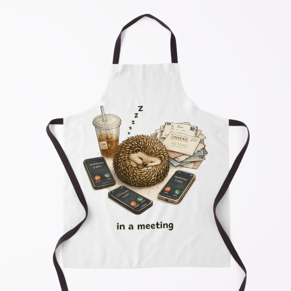 Item preview, Funny Sleeping Hedgehog busy Meeting Sticker designed and sold by Spectre Creates.