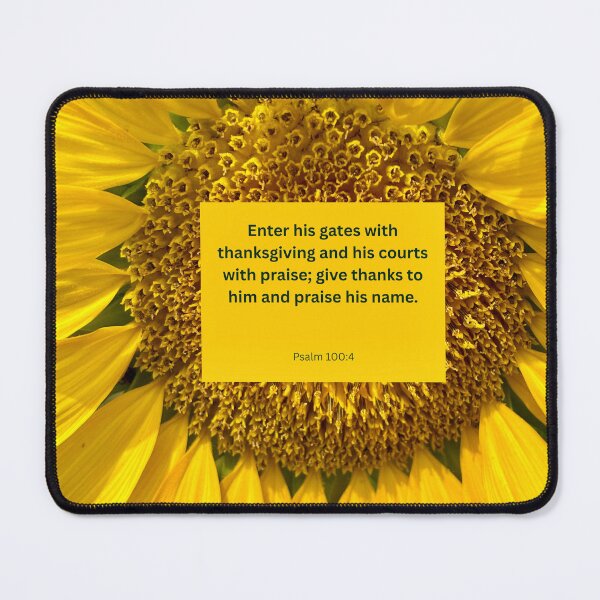 Item preview, Psalm 100 sunflower background  designed and sold by happytraveller1.