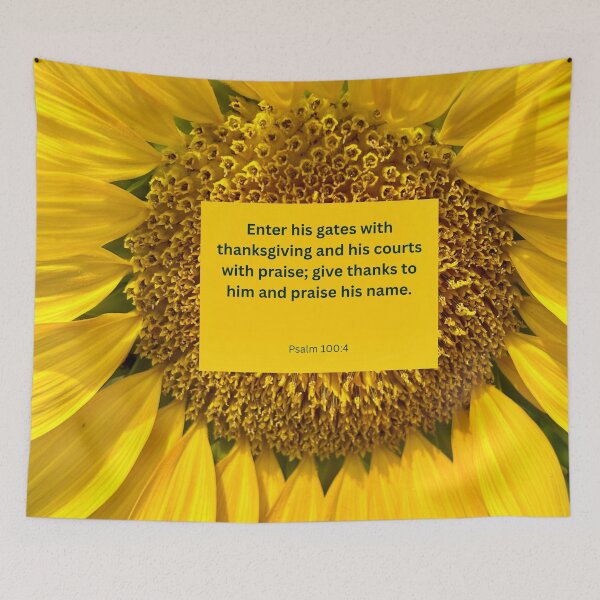 Artikelvorschau, Psalm 100 Sonnenblumen-Hintergrund entworfen und verkauft von happytraveller1.