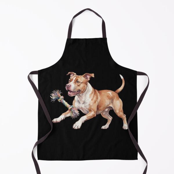 Item preview, Watercolor American Pitbull playing designed and sold by TheMagicIcon.